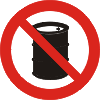 禁止放易燃物标志